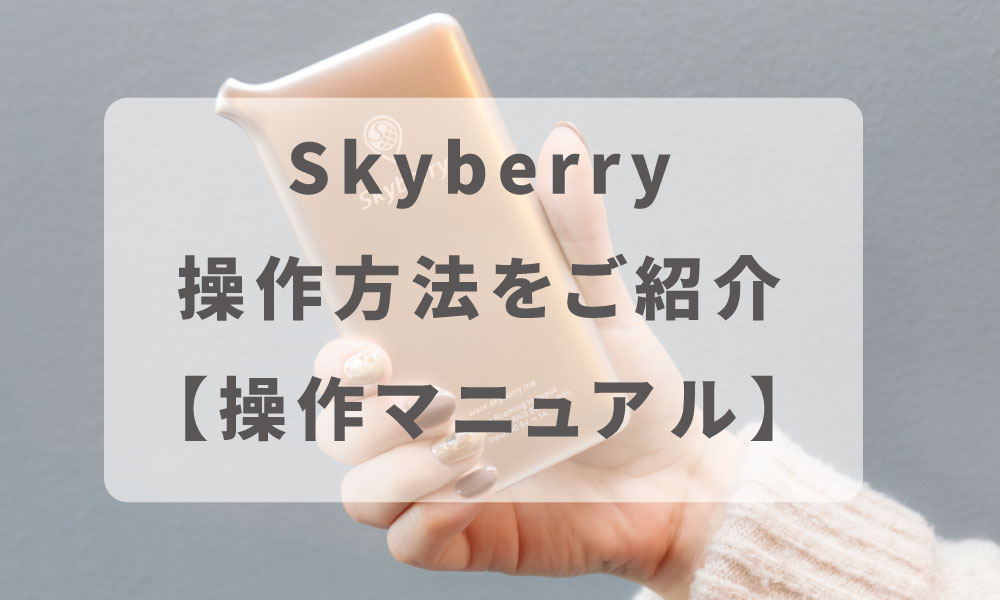 Skyberry GiRa (ギラ) 操作方法をご紹介【操作マニュアル①】