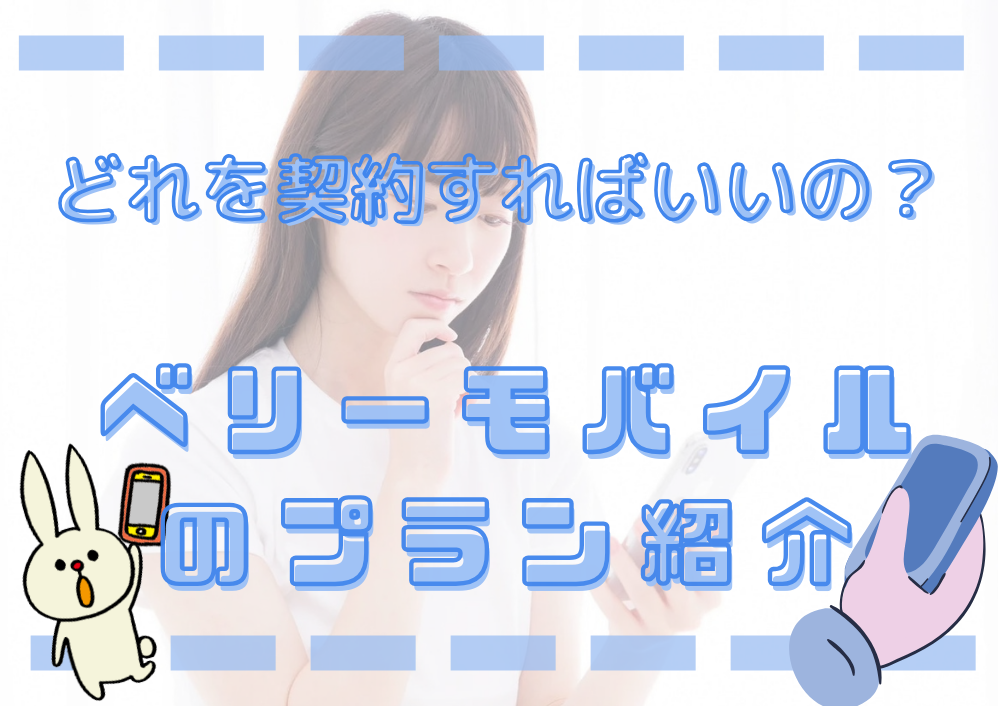 結局どのプランがいいの？ベリーモバイルのプランを解説！