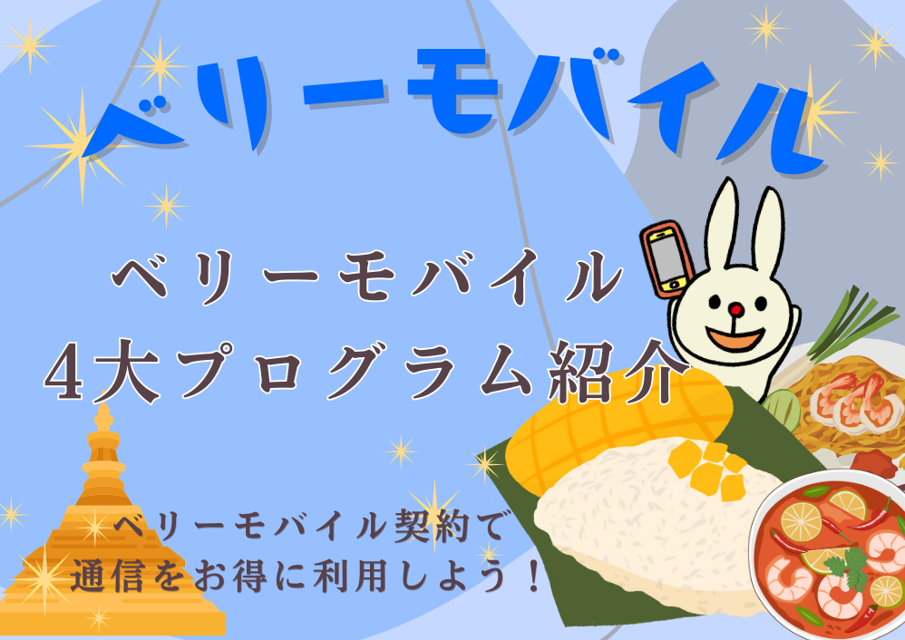 ベリーモバイルの4大プログラムを紹介！